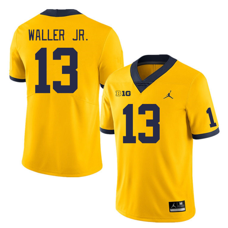 Michigan Wolverines #13 DJ Waller Jr. College Football Jerseys Stitched Sale-Maize